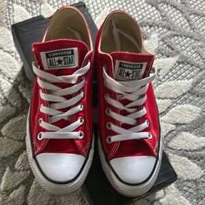 Women Converse Red Sneakers